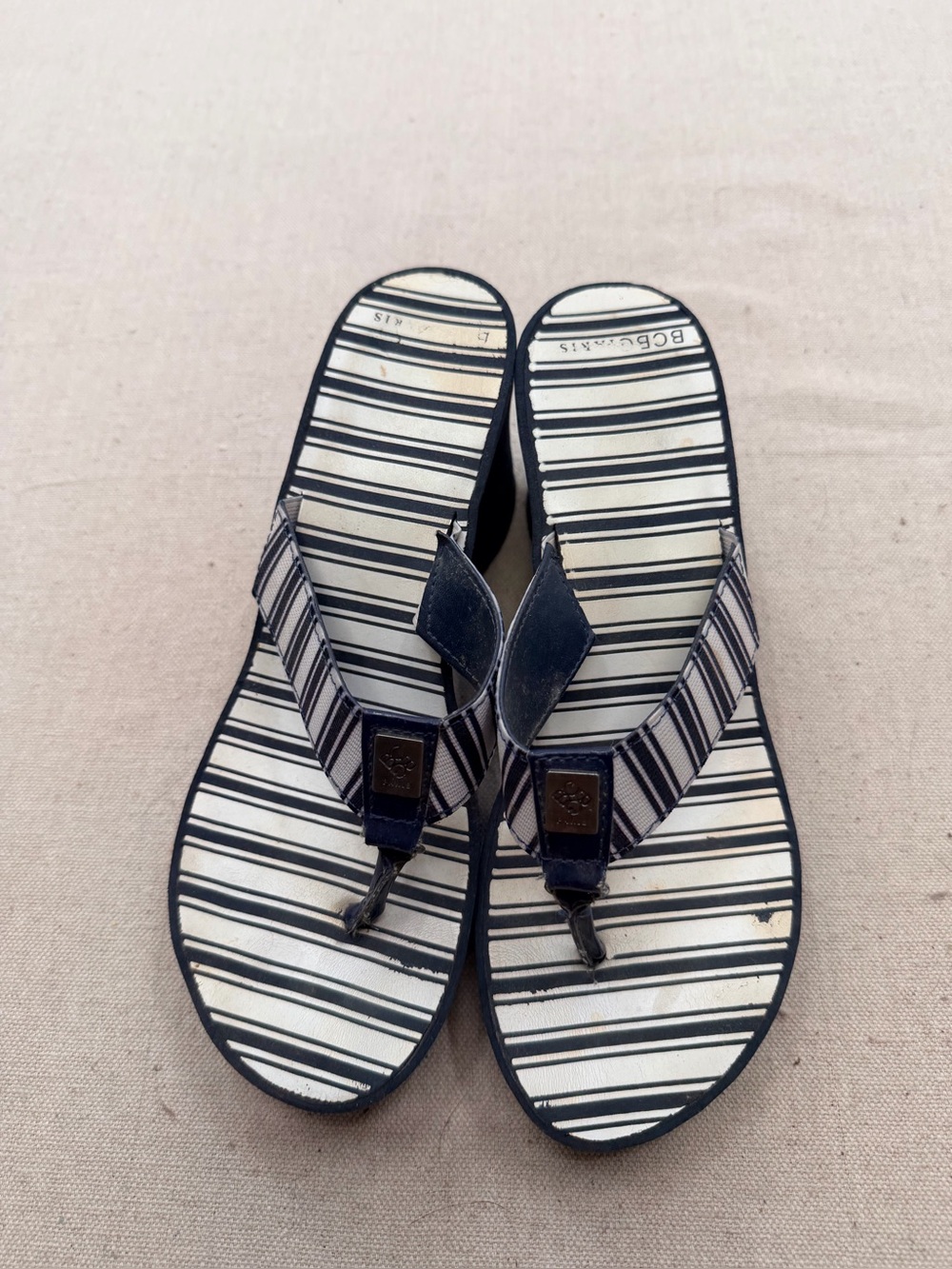 BCBG Paris Sager Nautical Heeled Sandals